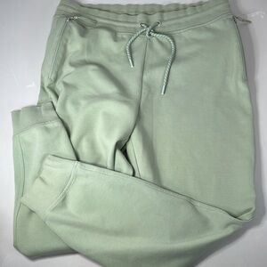 Old Navy fleece  L women’s mint green sweat pants stretch tie waist